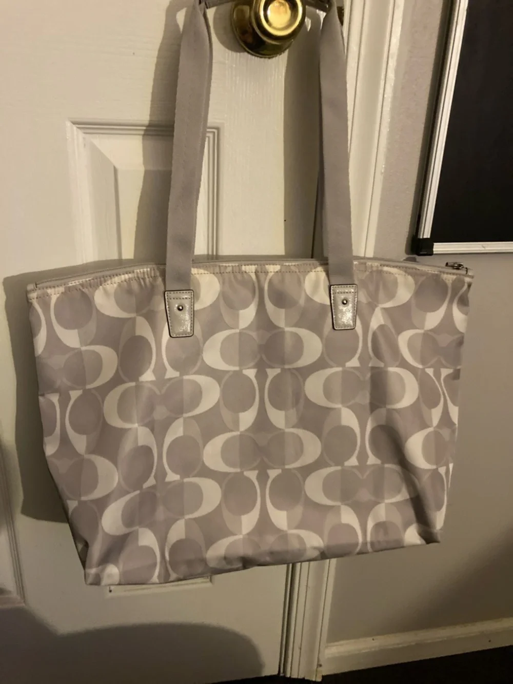 Coach Silver Gray Dream Weekender 2PC New with tag bag - Picture 6 of 9